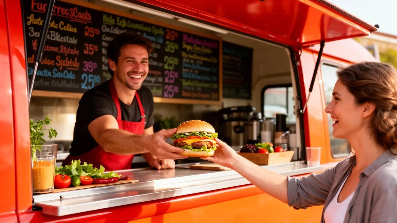 Vendor serving